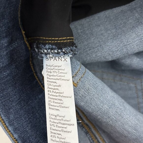 Spanx Ankle Skinny Jeans Womens Size Small Pull On High Rise Frayed - Picture 11 of 11